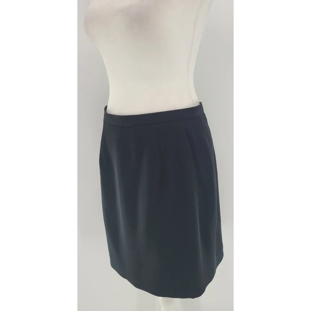 Alex Garfield & Marks Black Career Skirt 8 Office Minimalist Knee Length NEW NWT